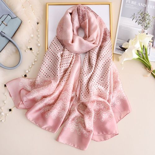 Serviette De Plage Chaude Simulation Soie Écran Solaire Écharpe En Soie Femme Long Paragraphe Châle Décoratif #Lvg4193