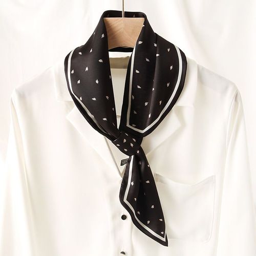 Petit Foulard Pour Femmes, Sac Décoratif Noué Avec Protection Solaire, Foulard En Soie #Lvg4203