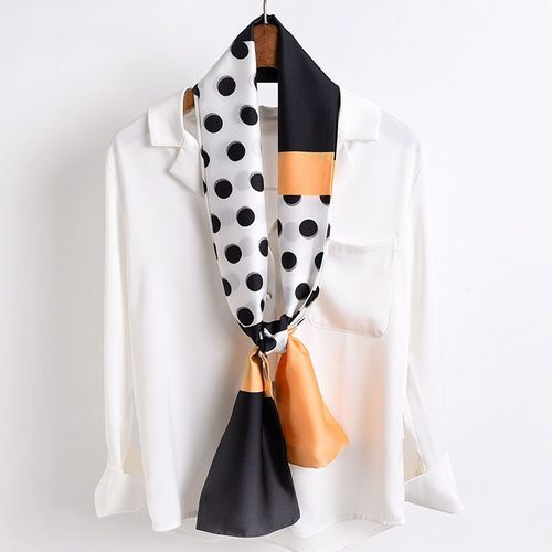 Echarpe En Soie De Protection Solaire Femme Multifonctionnelle Mince Et Étroite Longue Section Flottante Ruban Simulation Foulard En Soie #Lvg4221