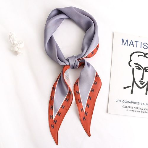 Lettre Diamant Foulard Protection Solaire Foulard De Soie Simulation Femmes Foulard De Soie Attaché Sac Sangle #Lvg4278
