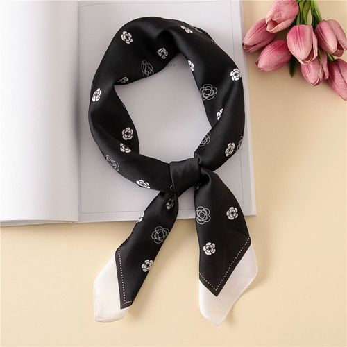 Foulard En Soie Camélia Sunscreen Pour Femmes, Petit Foulard Floral Décoratif Pour Dames #Lvg4393