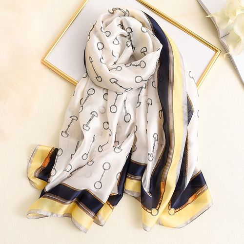 Echarpe En Soie Simulée, Protection Contre Le Soleil, Boucle Pour Femmes, Châle Chaud Pour Sarong #Lvg4563