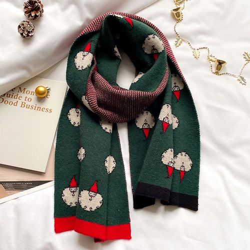 Cadeau De Noël : Écharpe De Cerf Rouge, Écharpe Pour Femmes, Écharpe De Laine Étendue, Chaude Et Respectueuse De La Peau. #Lvg4643