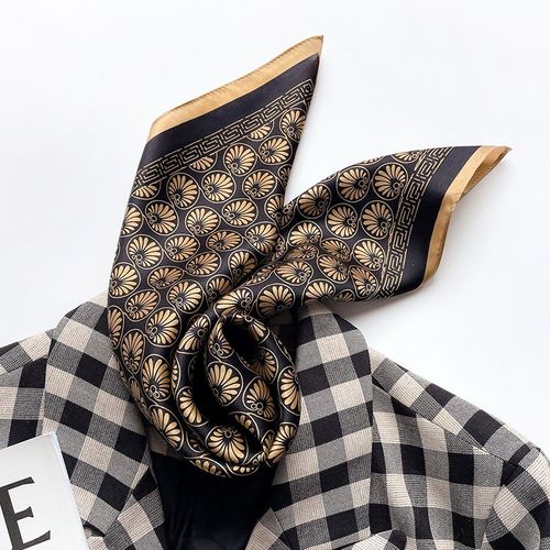 Echarpe Carrée En Soie Imprimée Femmes 70 Mulberry Silk Decorative Small Scarf Foulard En Soie #Lvg4679