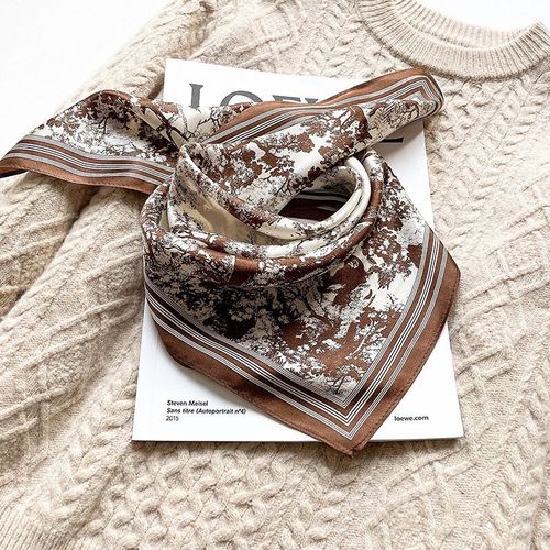 Petit Foulard Carré En Soie Foulard En Soie Pour Femmes Foulard En Soie Mûre Imprimé En Soie Châle Chaud #Lvg4716