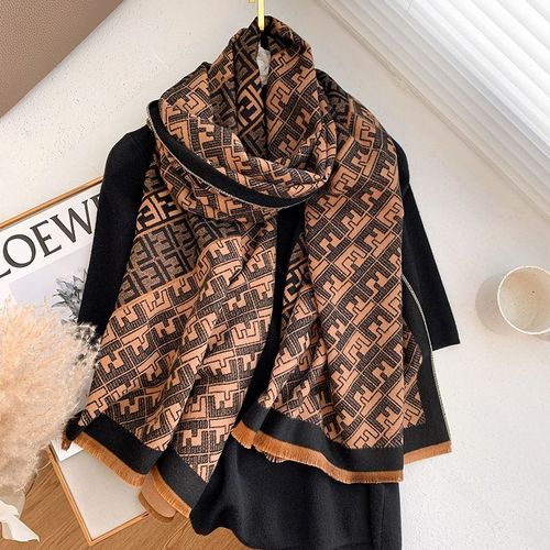 Faux Cachemire Décoré Réversible Grand Châle Écharpe Chaude Foulard #Lvg4824