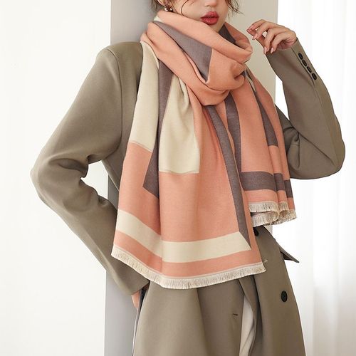 Écharpe Chaude En Couleurs Pour Femme, Grand Châle En Faux Cachemire. #Lvg5107