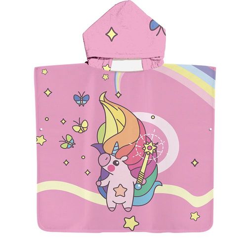Serviette De Plage Avec Capuche, Couverture De Plage Légère, Anti-Sable Et À Séchage Rapide-Motif De Petit Mignon,60x60cm Lvv3831