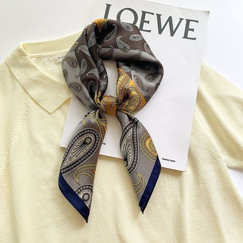 Imprimé Noix De Cajou 70 Petit Foulard Carré Foulard En Soie Pour Femmes Foulard En Soie De Mûrier Châle Décoratif #Lvg5427