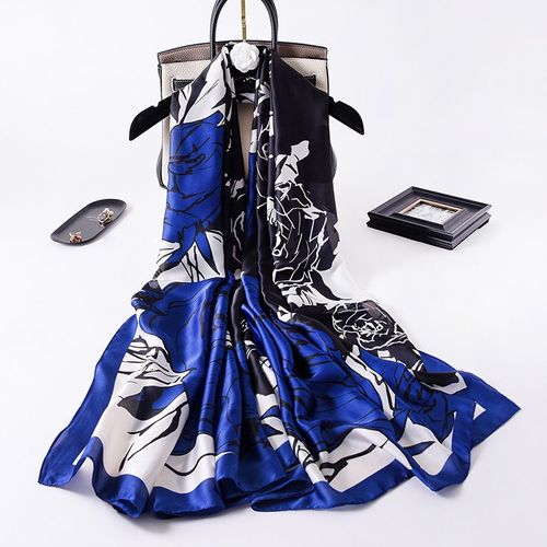 Echarpe En Soie Imprimée, Châle De Protection Solaire Pour Femmes, Sarong, Écharpe De Plage, Foulard En Soie. #Lvg5460
