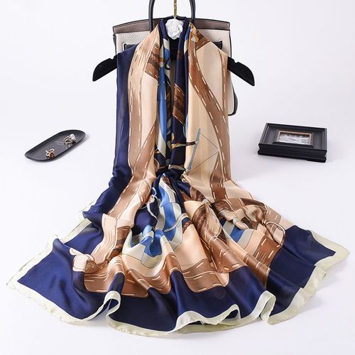 Echarpe En Soie Pour Femmes Écharpe De Protection Solaire Écharpe Chaîne Sarong Pour Femmes #Lvg5486