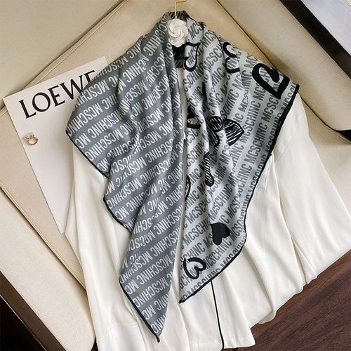 Lettres Anglaises 90 Grand Foulard Carré Femmes Châle De Protection Solaire Décoratif Sarong Foulard En Soie Femmes #Lvg5555