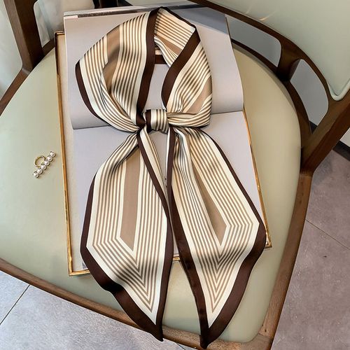 Petite Écharpe En Soie Rayée Pour Femmes, Décorative, Fine Et Étroite, Ceinture Flottante, Attachée À Un Paquet De Ceinture, Écharpe En Soie. #Lvg5616
