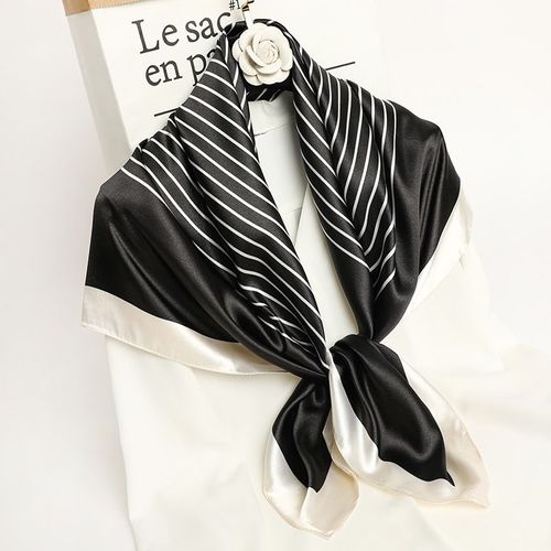 90 Grand Foulard Carré Châle De Femme Multifonctionnel Sarong Châle De Protection Solaire Foulard En Soie #Lvg5674
