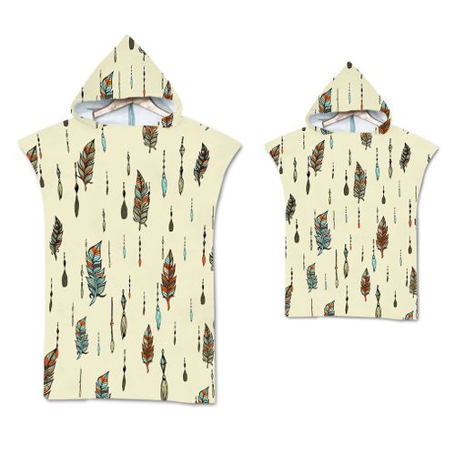 Serviette De Plage Avec Capuche, Couverture De Plage Légère, Anti-Sable Et À Séchage Rapide-Motif De Attrape-Rêves,70x90cm Enfants Lvv4346