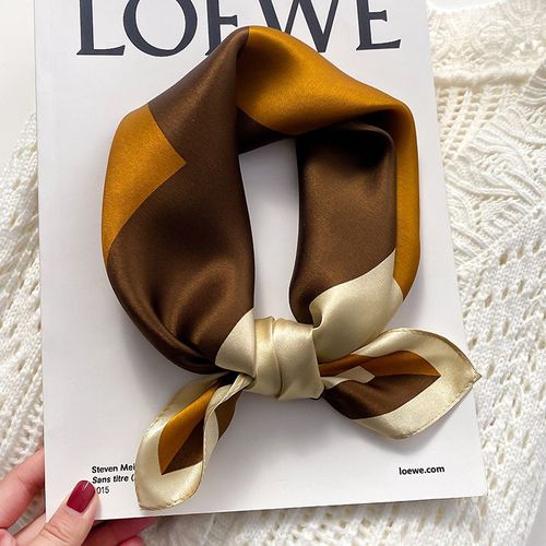 Petit Foulard Carré En Soie Décoratif Femmes Monogramme Petit Foulard En Soie Mulberry #Lvg5751