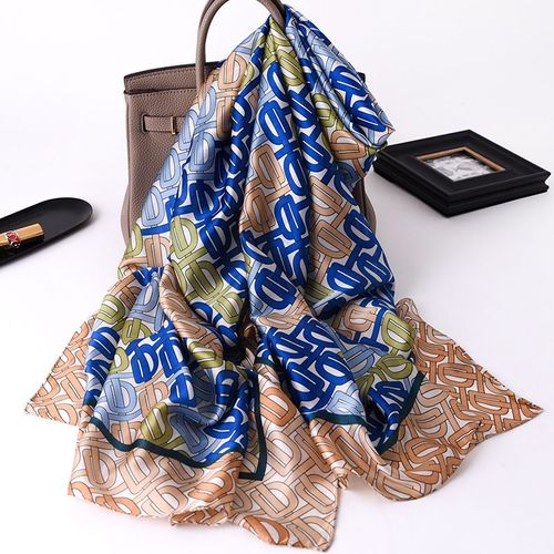 Echarpe En Soie Pour Femmes, Imprimé Lettres, Châle, Parasol, Sarong, Foulard De Plage #Lvg5782