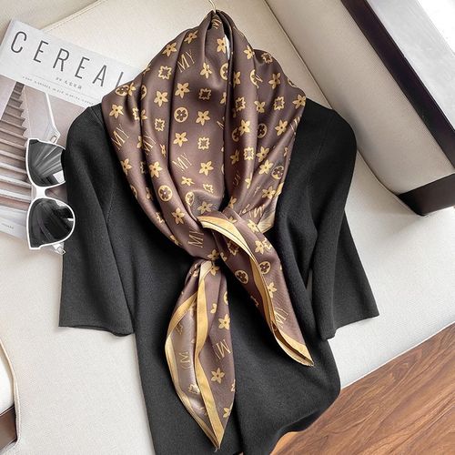 90 Foulard Carré Femmes Foulard En Soie Femmes Imprimé Sarong Châle Décoration #Lvg5818