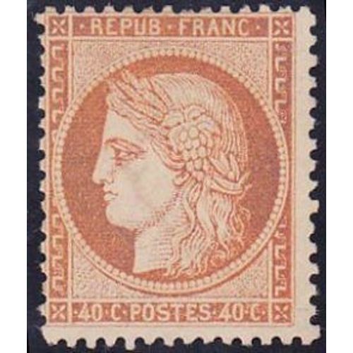Timbre France 1870 Oblitéré Cérès 1849 Dentelé 40c Yt38