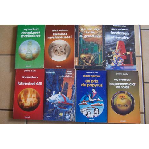 Van Vogt,Bradbury,Asimov.Lot De 8 Livres Presence Du Futur