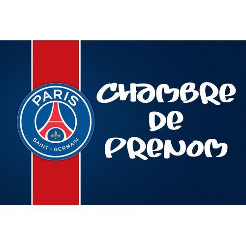 Coussin enfant personnalisé PSG et prénom, supporter foot