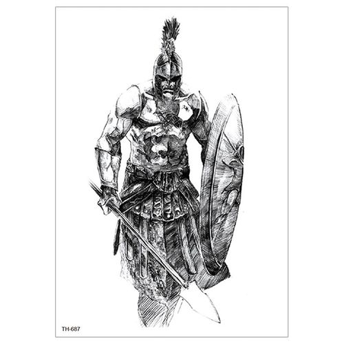 12pcs Autocollants De Tatouage Imperméables Chevalier Guerrier Dieu De La Guerre Guan Yu Zhang Fei Autocollants De Tatouage De Transfert D'eau M7211 