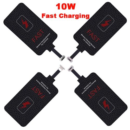 Récepteur De Chargeur Sans Fil Rapide Qi 5v/2a 10w Pour Iphone 7,6,5, Samsung Huawei Xiaomi Type-C Connecteur De Base Micro Usb Qi C