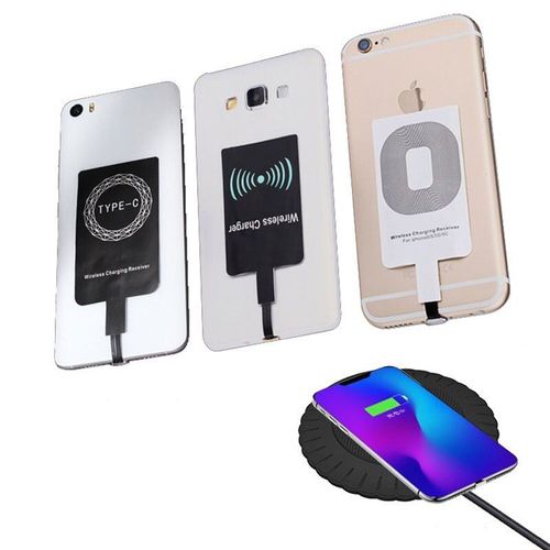 Le Récepteur De Chargeur Sans Fil Qi Prend En Charge La Charge Rapide Sans Fil Micro Usb Type C Pour Téléphone Android