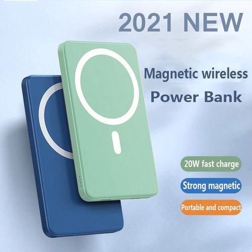 2021 Nouvelle Mini Batterie Externe Magnétique Sans Fil Portable 5000mah Pour Iphone13 12pro Max 15w Chargeur Rapide Batterie Externe