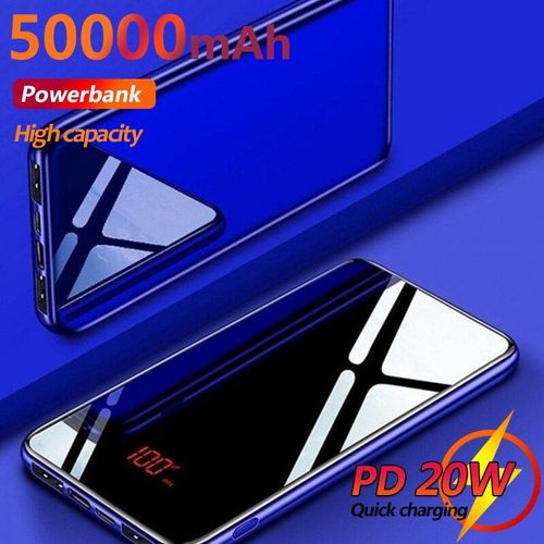 Power Bank 50000mah Chargeur Rapide Portable Ultra-Mince Sans Fil Avec Affichage Numérique Haute Définition Dual Power Bank