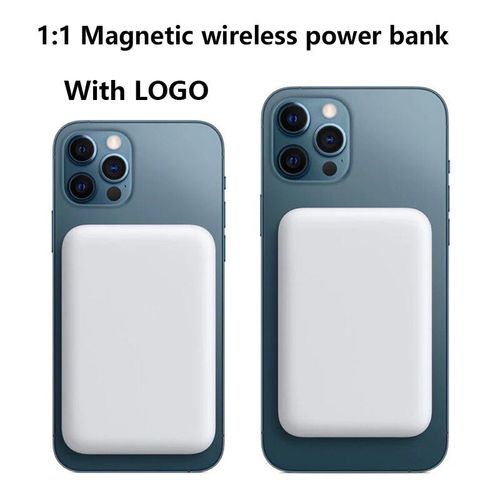 1: 1 Logo 5000mah Banque De Puissance De Chargeur Sans Fil Magnétique Pour Iphone 13 Pro Max Macsafe Power Bank