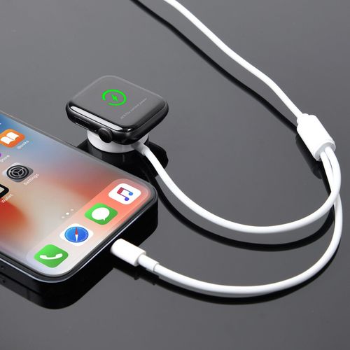 Chargeur Sans Fil Intelligent Qi 2 En 1 Pour Apple Watch Series Se/6/5/4/3/2/1 Et Câble De Charge Rapide Pour Tous Les Iphone Et Ipad