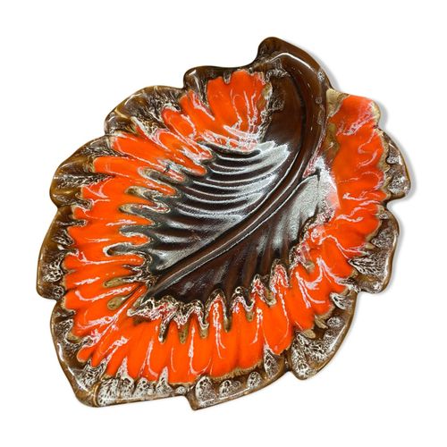 Plat Coup Vallauris Vintage Annes 1950 Orange