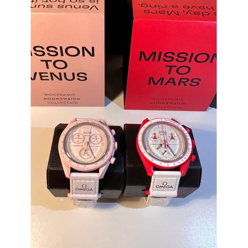 Lot Montres Omega X Swatch : Mission To Mars + Mission To Venus