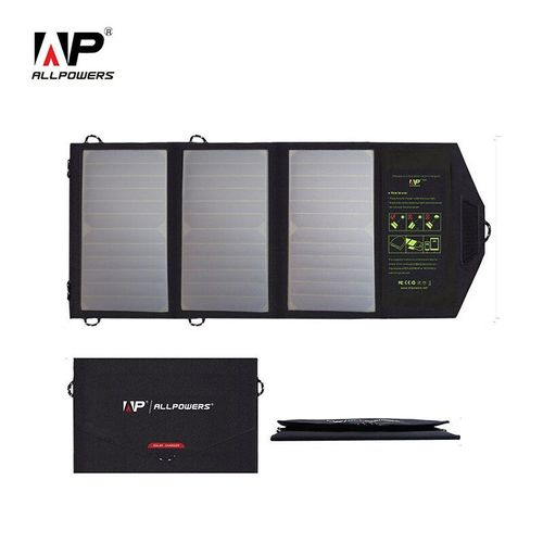 Chargeur De Téléphone Portable Allpowers 5v21w Chargeur Solaire À Double Sortie Usb Chargeur Solaire Mobile