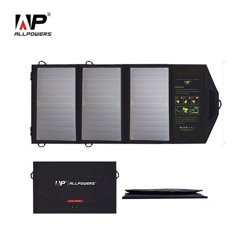 Chargeur De Téléphone Portable Allpowers 5v21w Chargeur Solaire À Double Sortie Usb Chargeur Solaire Mobile