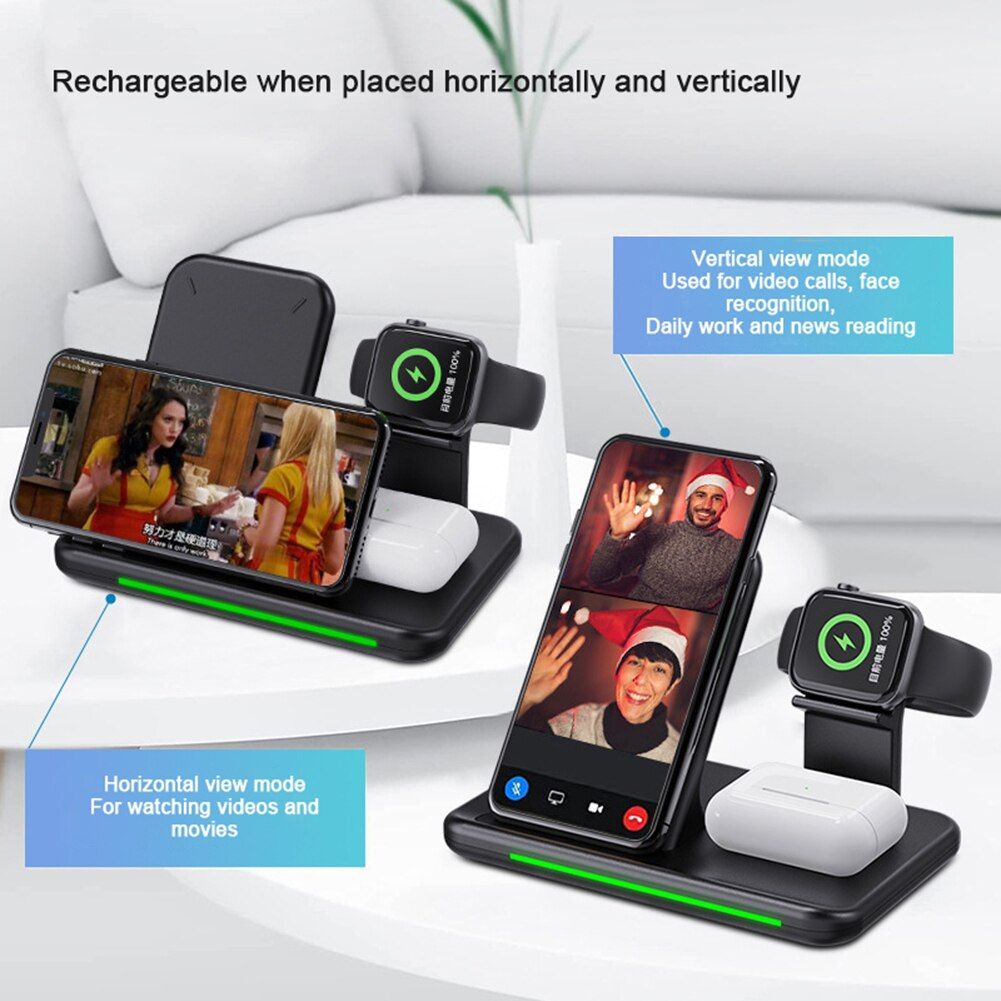Chargeur sans fil 15W, station de charge 3 en 1, chargeur sa... - 3