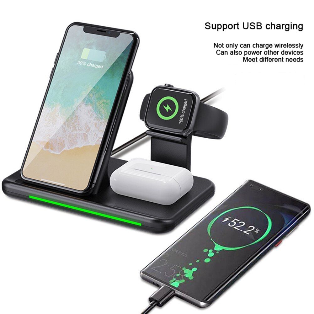 Chargeur sans fil 15W, station de charge 3 en 1, chargeur sa... - 6
