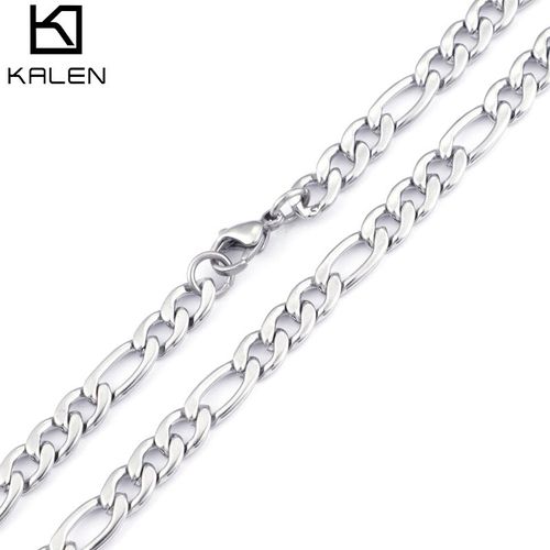 O'hop Titane Acier Nk Bare Chain Acier Inoxydable Long Avec Chaîne Collier Pour Homme Lvn067