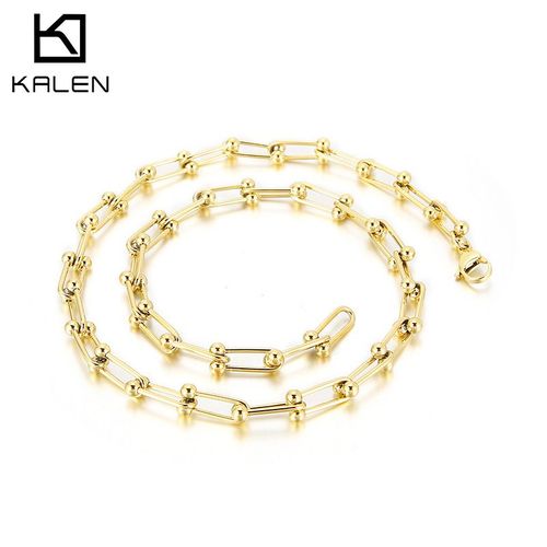 Kendou En Forme De U En Forme De Fer À Cheval Ins Collier Collier De Couple En Acier Titane Lvn060