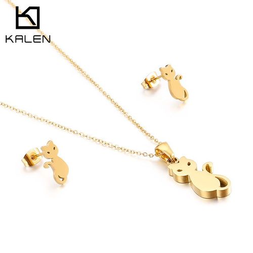 Marchandises Collier De Chat Mignon En Acier Inoxydable Femme Chat Créatif Lvn052