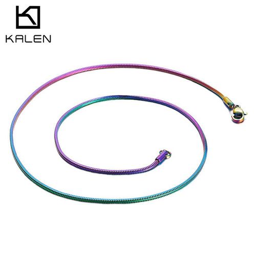 Collier Serpent Rond En Acier Inoxydable Bricolage Avec Chaîne En Acier Au Titane Lvn120