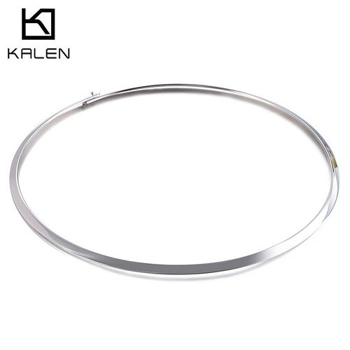Ornement À La Main En Acier Au Titane Métal Exagéré Collier Ras Du Cou Dames Lvn217