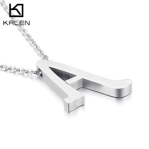 Collier 26 Lettres Femme Chaîne Clavicule Acier Titane Lvn259