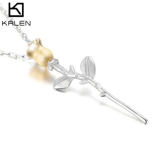 Collier Rose En Acier Au Titane Hipster Hommes Et Femmes Chaîne De Chandail Lvn269