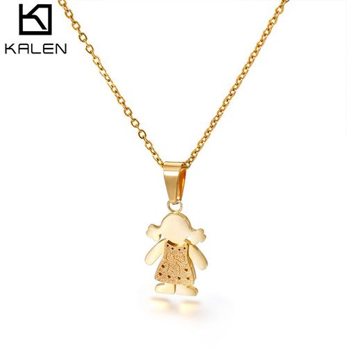 Pendentif En Acier Au Titane Plaqué Or 18 Carats De Caractère Pendentif En Or Pour Garçons Et Filles Lvn325