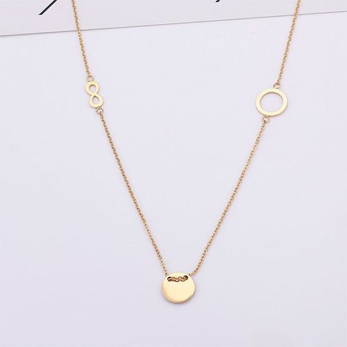 Collier Infini De Clavicule En Acier Au Titane À Chaîne Mince Pour Petite Amie Tanabata Lvn339