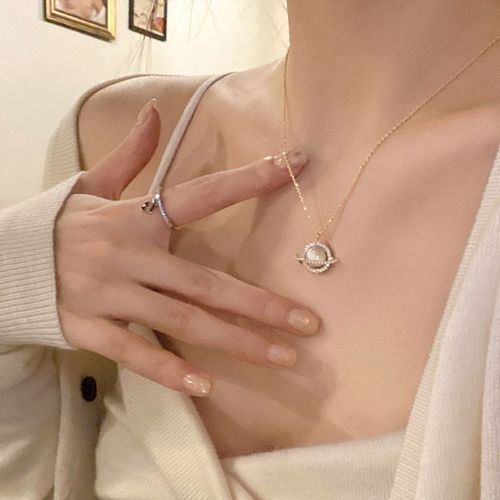 Collier Planète Cosmique Opale Collier Chaîne Clavicule Féminine Lvn781