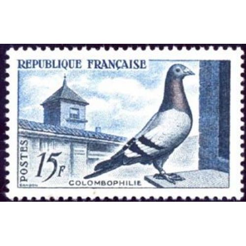 Timbre France 1957 Neuf Colombophilie 15f Yt1091