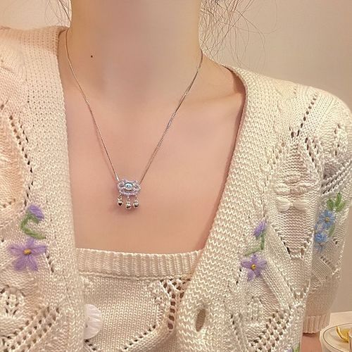 Pierre De Lune! Longévité Serrure Cloche Clavicule Chaîne Coffre-Fort Ruyi Serrure Insins Collier Lvn793